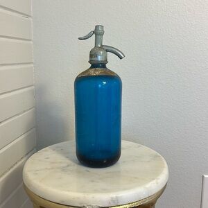 Melvin Brandwein Turquoise Blue Seltzer Bottle